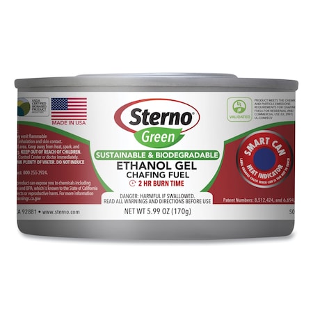Sterno Ethanol Gel Chafing Fuel Can, 182.4g, PK72 20612